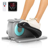 ANCHEER Under-Desk Elliptical Pedal Exerciser with Smart LCD Display & Remote, Quiet Low-Impact Seated Leg Workout for Seniors, Office or Home