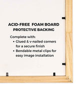 40×20 Contemporary Black Wood Panoramic Picture Frame with UV Acrylic, Foam Board Backing, and Hanging Hardware