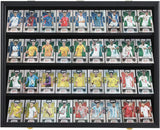 Black 35-Card Sports Trading Card Display Case with UV Protection, Clear View, Lockable Wall Cabinet and Baseball or Basketball Card Frame