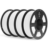 ELEGOO 4KG PLA Filament Bundle with 4pcs 1kg Spools, 1.75mm 3D Printer Filament with +/- 0.02mm Dimensional Accuracy for Most FDM Printers, Black White Dark Blue True Red