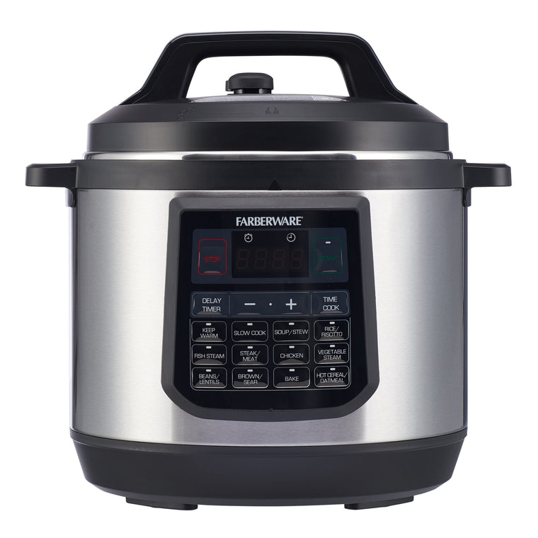 Farberware 8-Quart Programmable Pressure Cooker with 7-in-1 Cooking Functions