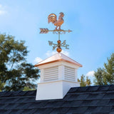 Good Directions Manchester Square Vinyl Cupola with Rooster Weathervane, 18 x 18 x 40 Inches