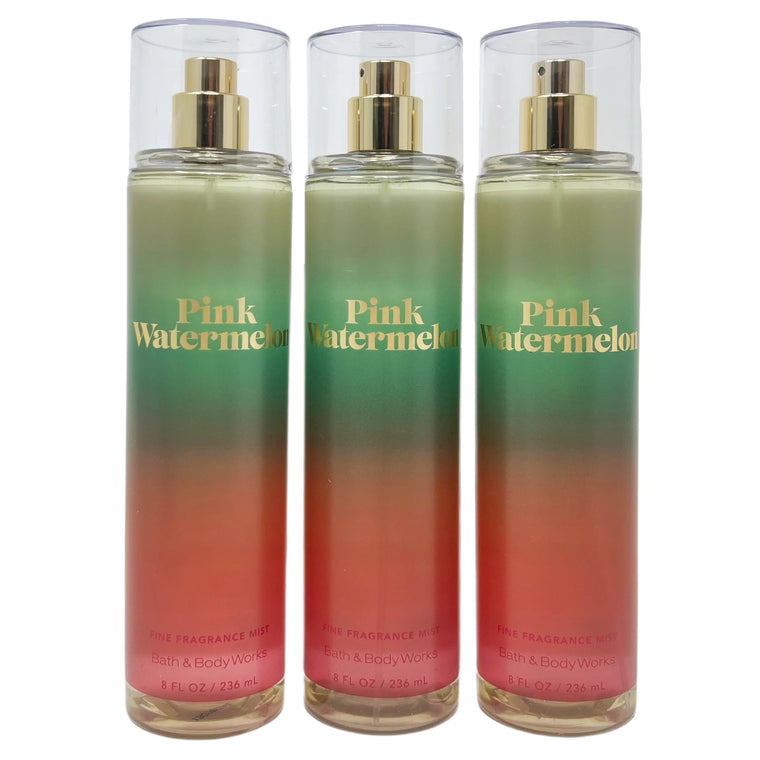 Bath & Body Works Pink Watermelon Full-Size Gift Set Trio with Fine Fragrance Mist