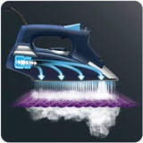 Rowenta DW9280 Steam Force Iron with 400-Hole Stainless Steel Soleplate, 1800-Watt, Blue
