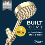 HammerHead Showers Oil Rubbed Bronze Handheld Shower Head with 6ft Hose, Brass Holder, Adjustable Bracket, Detachable Wand, and 1.75 GPM Low-Flow Water Saving Design
