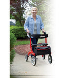 Drive Medical Nitro Euro-Style Rollator Walker in Red
