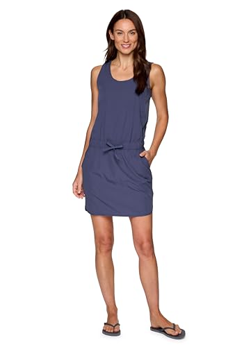 RBX Womens Quick-Drying Stretch Tank Dress with Drawstring Waist, Pockets, and Versatile Hiking, Golf, or Beach Cover-Up Design