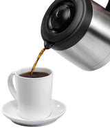 Wolf Gourmet 10-Cup Coffee Maker with Water Filtration, Stainless Steel Finish and Red Knob