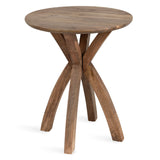 Kate and Laurel Soleyn 20 x 20 x 25 Mid-Century Round Wood Side Table, Natural Finish