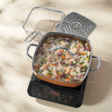Copper Chef XL Precision Induction Cooktop with 11-Inch Casserole Set