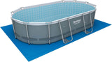Bestway Power Steel 56655E Above-Ground Swimming Pool Set, 16ft x 10ft x 42in Oval Frame with 1000 GPH Filter Pump, Ladder, and Cover