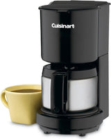 Black Cuisinart DCC-450BK 4-Cup Coffeemaker with Stainless-Steel Carafe