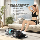 ANCHEER Under-Desk Elliptical Pedal Exerciser with Smart LCD Display & Remote, Quiet Low-Impact Seated Leg Workout for Seniors, Office or Home