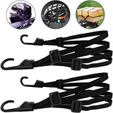 Elastic Motorcycle and Bicycle Luggage Tension Strap with Hook, Helmet and Rear Bag Lashings Belt for Secure Gear Transport