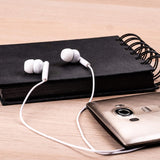 JustJamz Pearl Basic White Disposable 3.5mm Earphones for Kids and Adults, Two 50-Packs