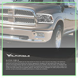 Alpha Owls 8710401 Crystal Headlights with Switchback Sequential LED Light Bar and Startup Light, Black and Amber, Fits 2009-2018 Dodge Ram 1500, 2500 and 3500 and 2019-2023 Classic Halogen Models